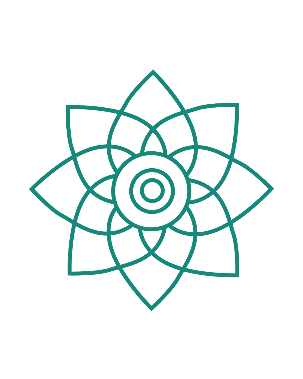 Mindfulness flower icon