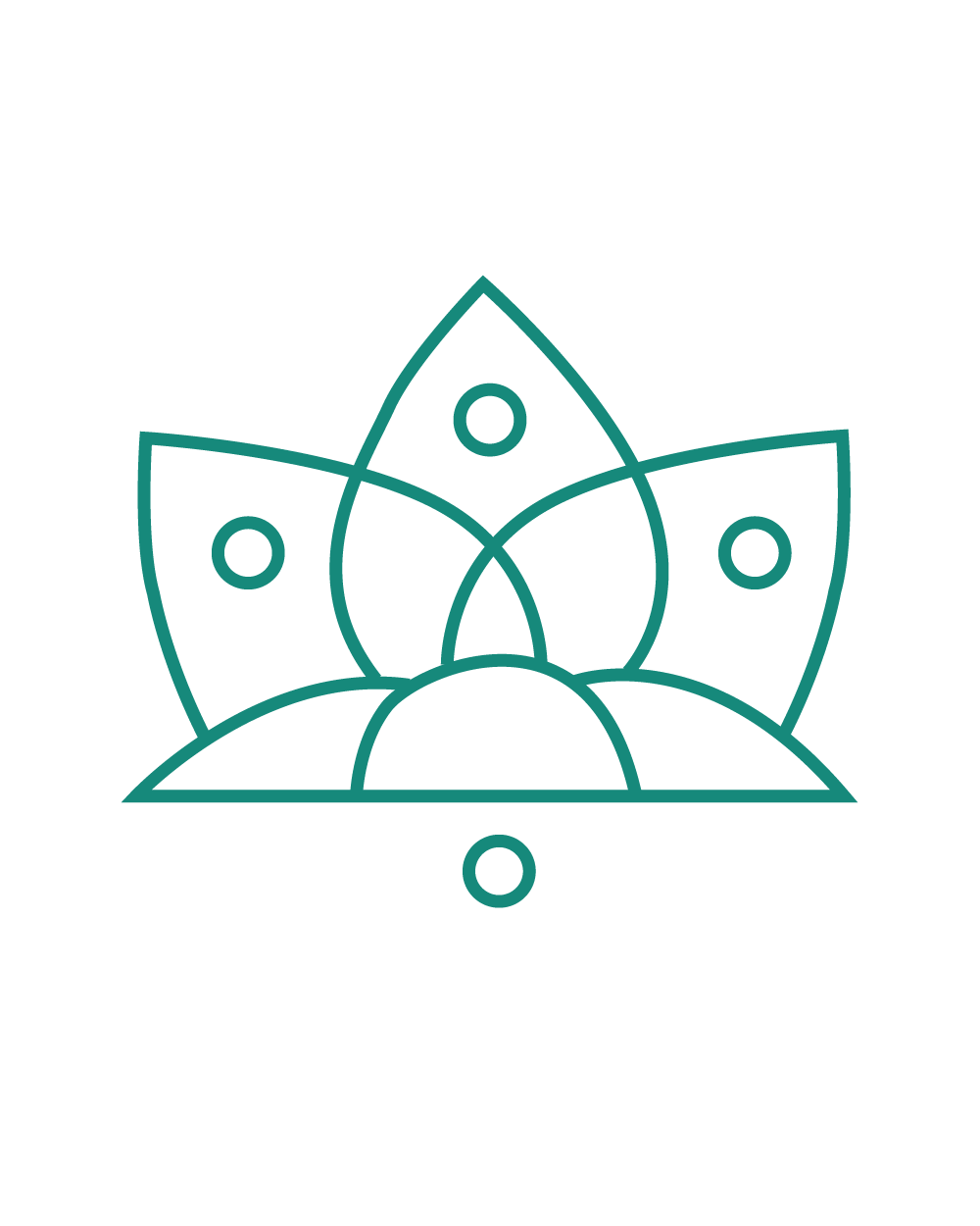 Meditation flower icon